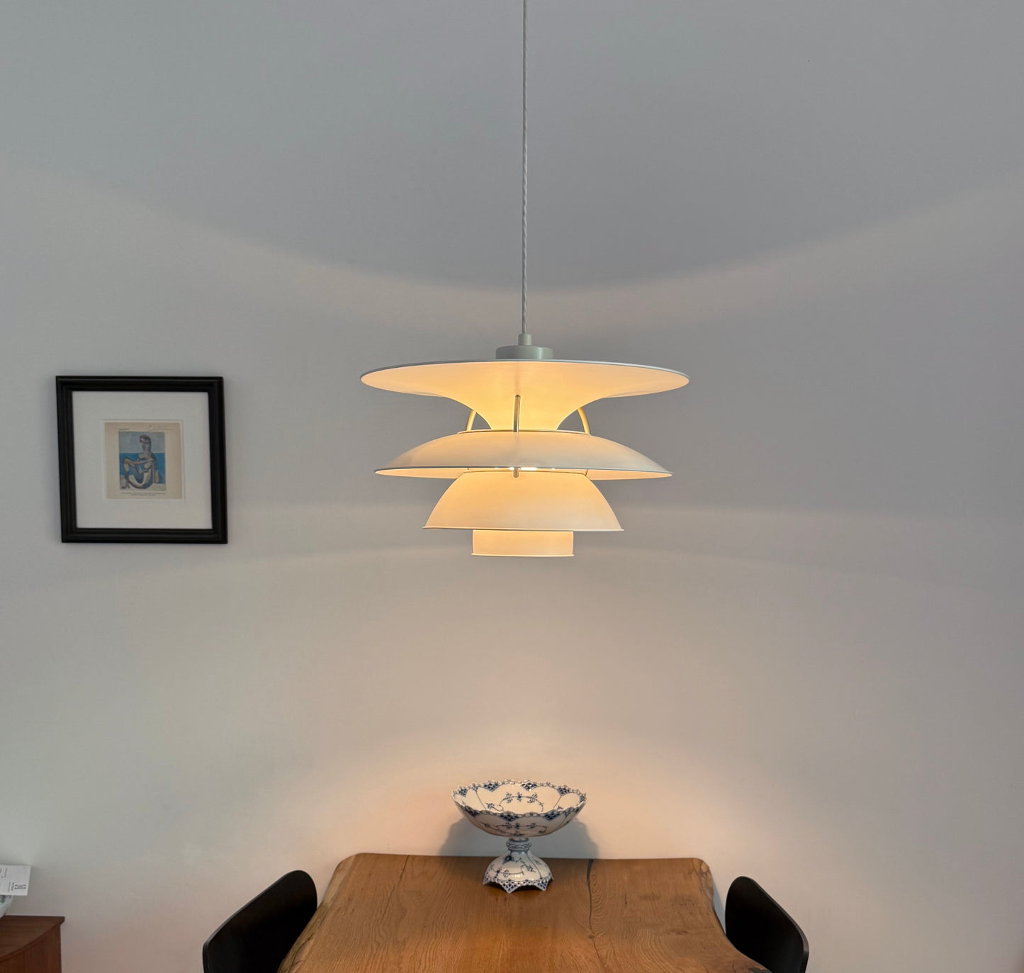 Original white PH 5-4½ pendant lamp. Poul Henningsen for Louis Poulsen