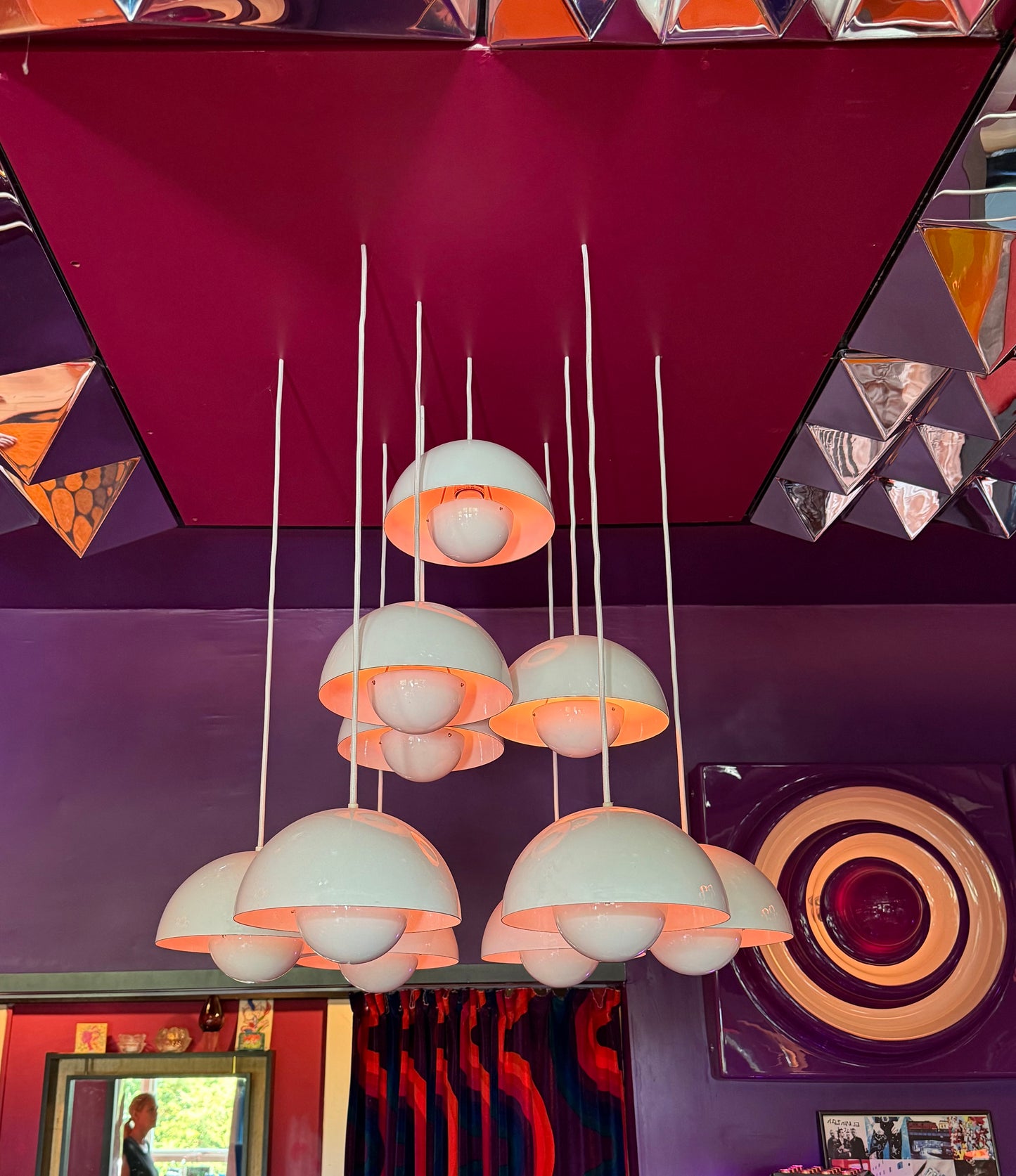 10 Original Flowerpot pendant lamps. Verner Panton for Louis Poulsen