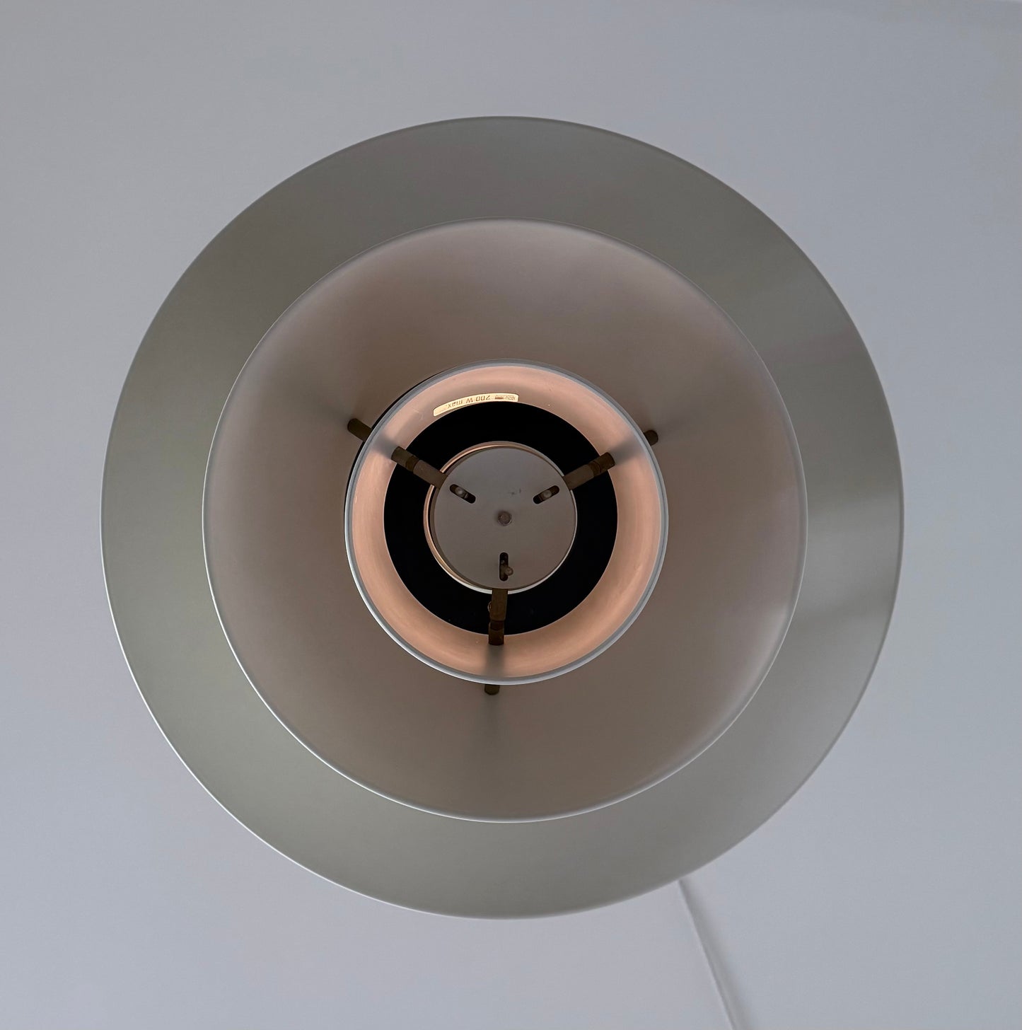 Original white PH 5-4½ pendant lamp. Poul Henningsen for Louis Poulsen