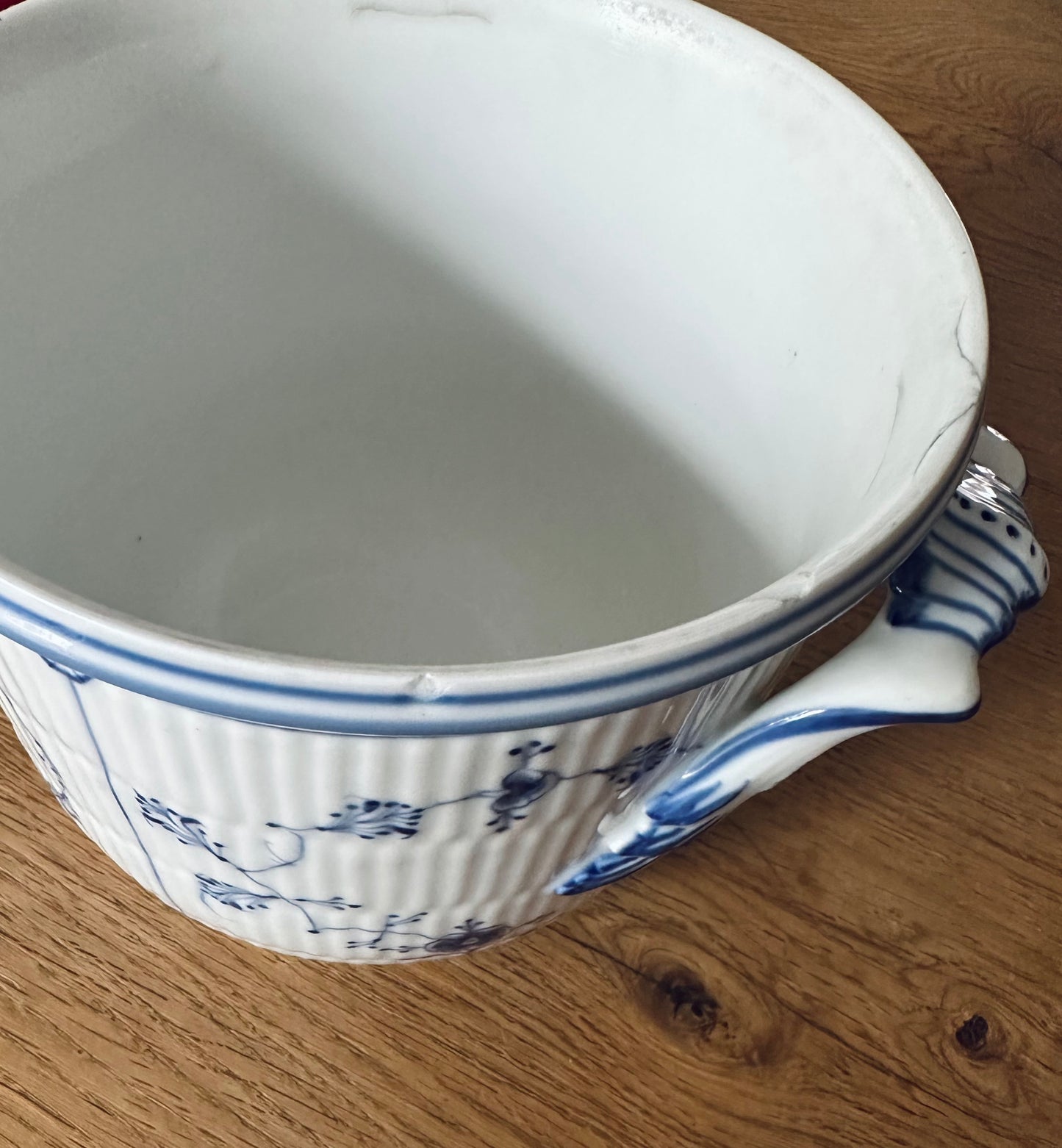 Royal Copenhagen blue fluted plain flowerpot/wine cooler