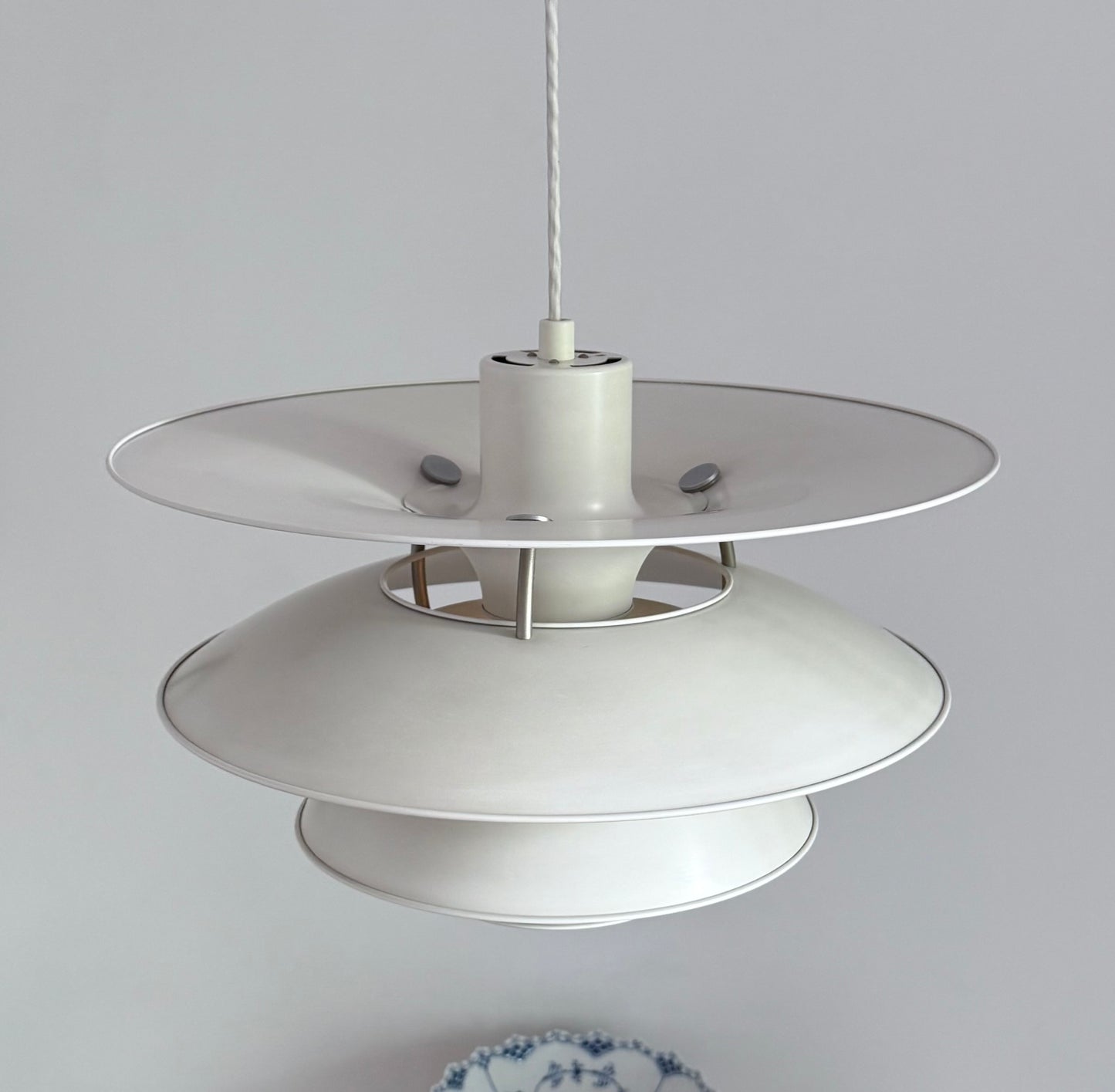 Original white PH 5-4½ pendant lamp. Poul Henningsen for Louis Poulsen