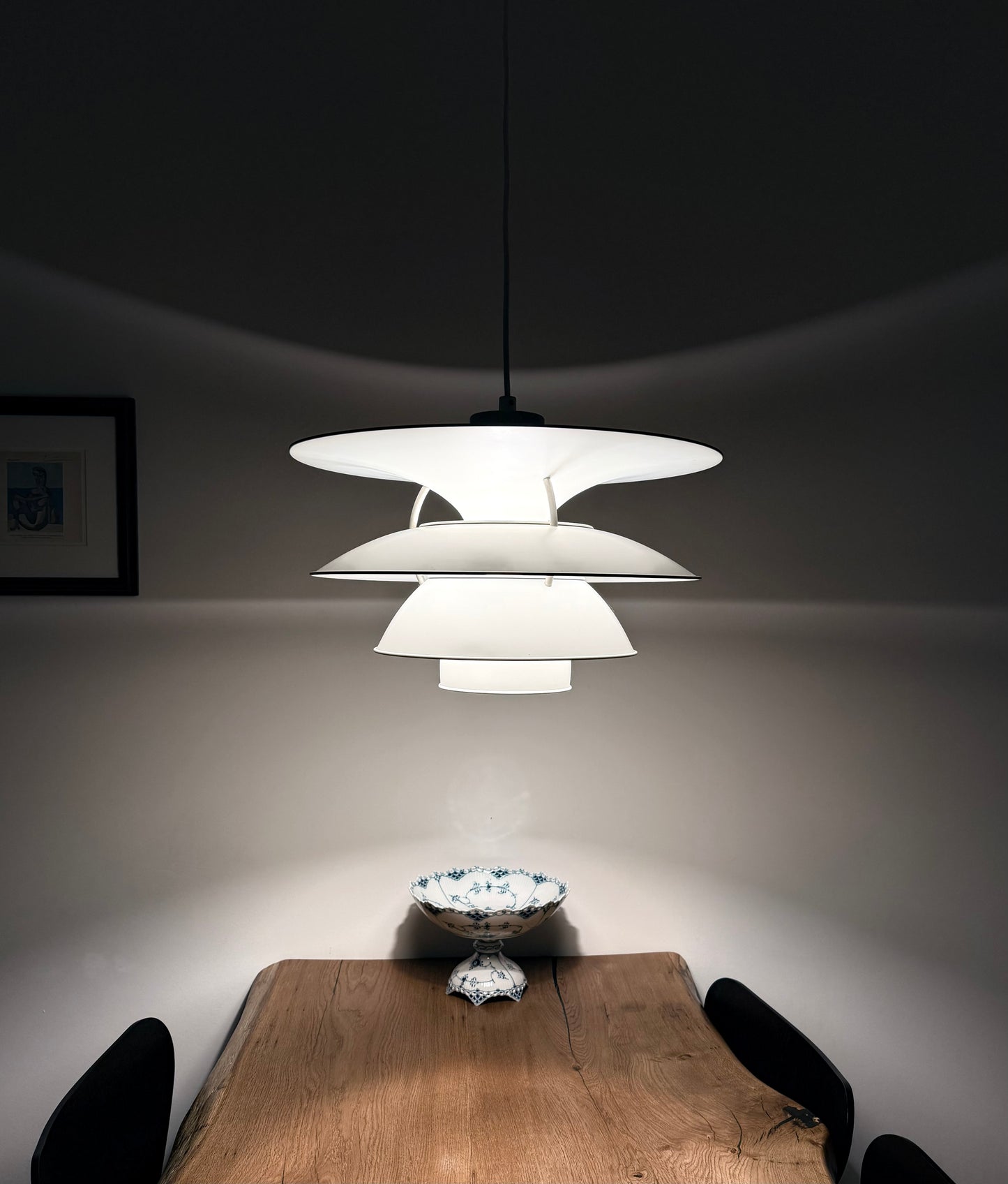 Original white PH 5-4½ pendant lamp. Poul Henningsen for Louis Poulsen