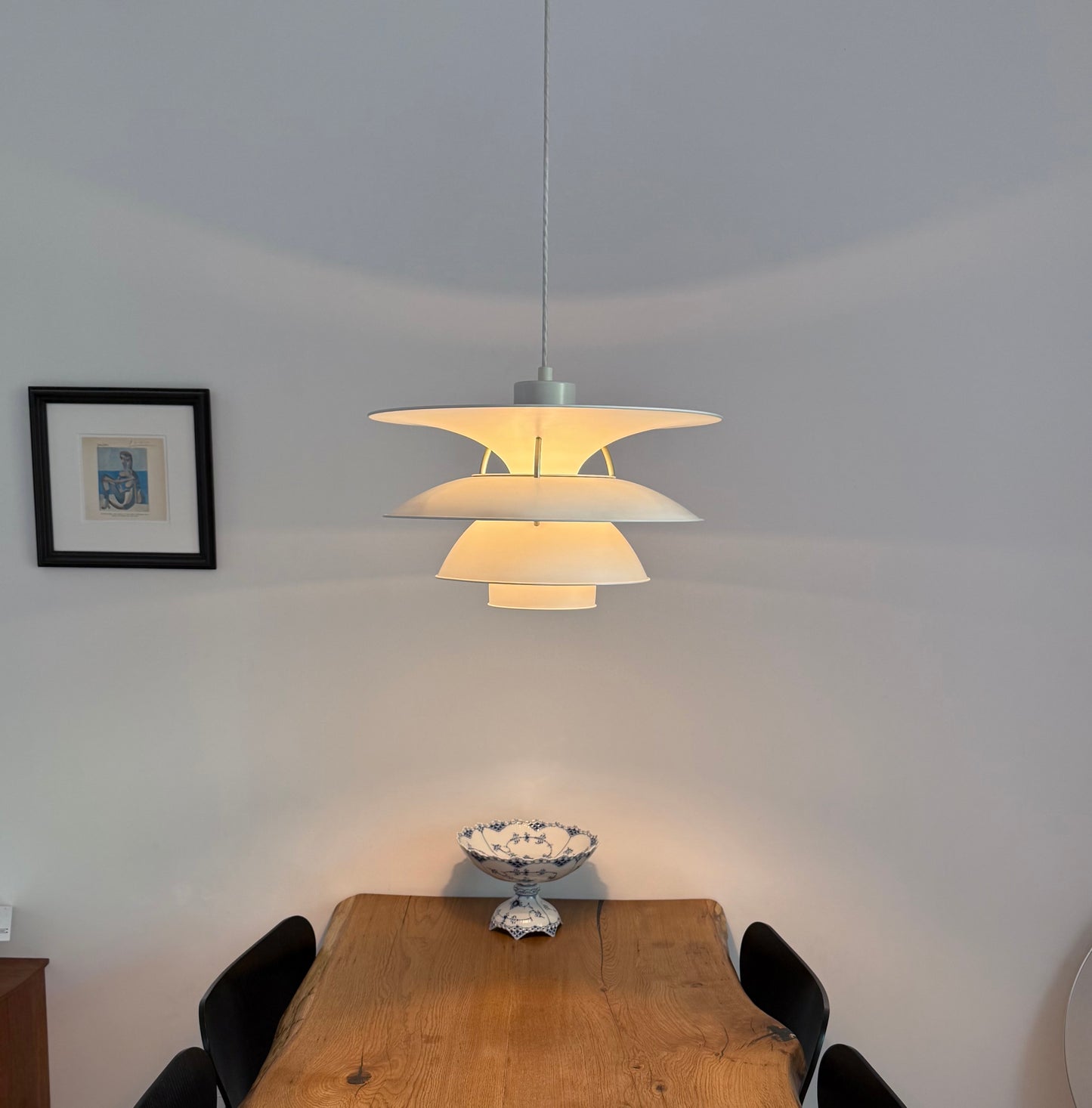 Original white PH 5-4½ pendant lamp. Poul Henningsen for Louis Poulsen
