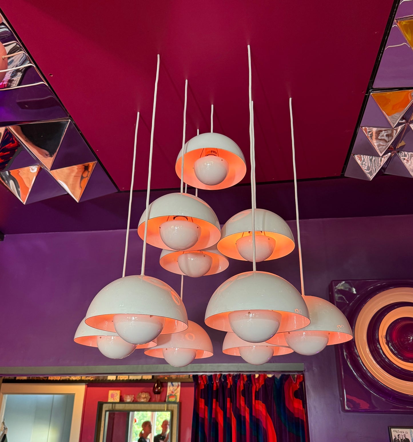 10 Original Flowerpot pendant lamps. Verner Panton for Louis Poulsen