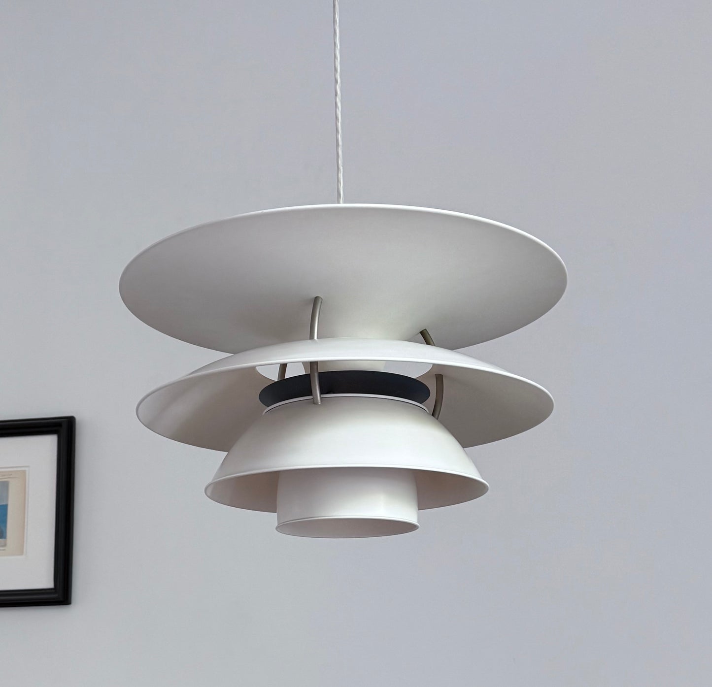 Original white PH 5-4½ pendant lamp. Poul Henningsen for Louis Poulsen