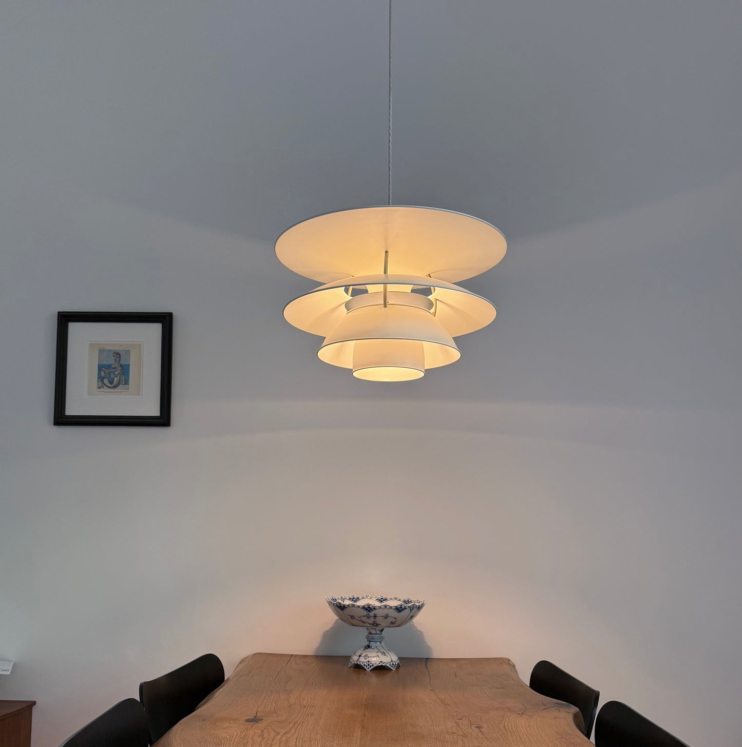 Original white PH 5-4½ pendant lamp. Poul Henningsen for Louis Poulsen