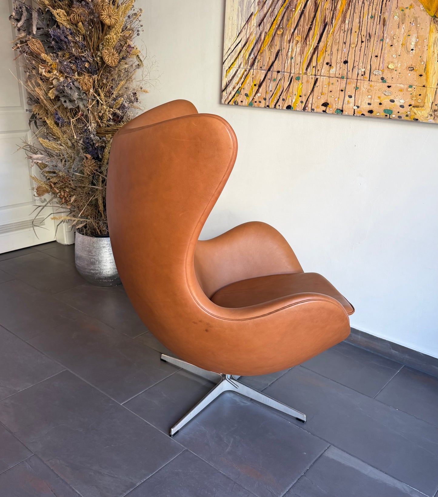 Egg Lounge Chair with foot stool. Arne Jacobsen for Fritz Hansen