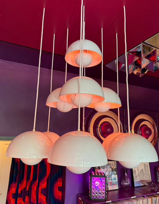 10 Original Flowerpot pendant lamps. Verner Panton for Louis Poulsen