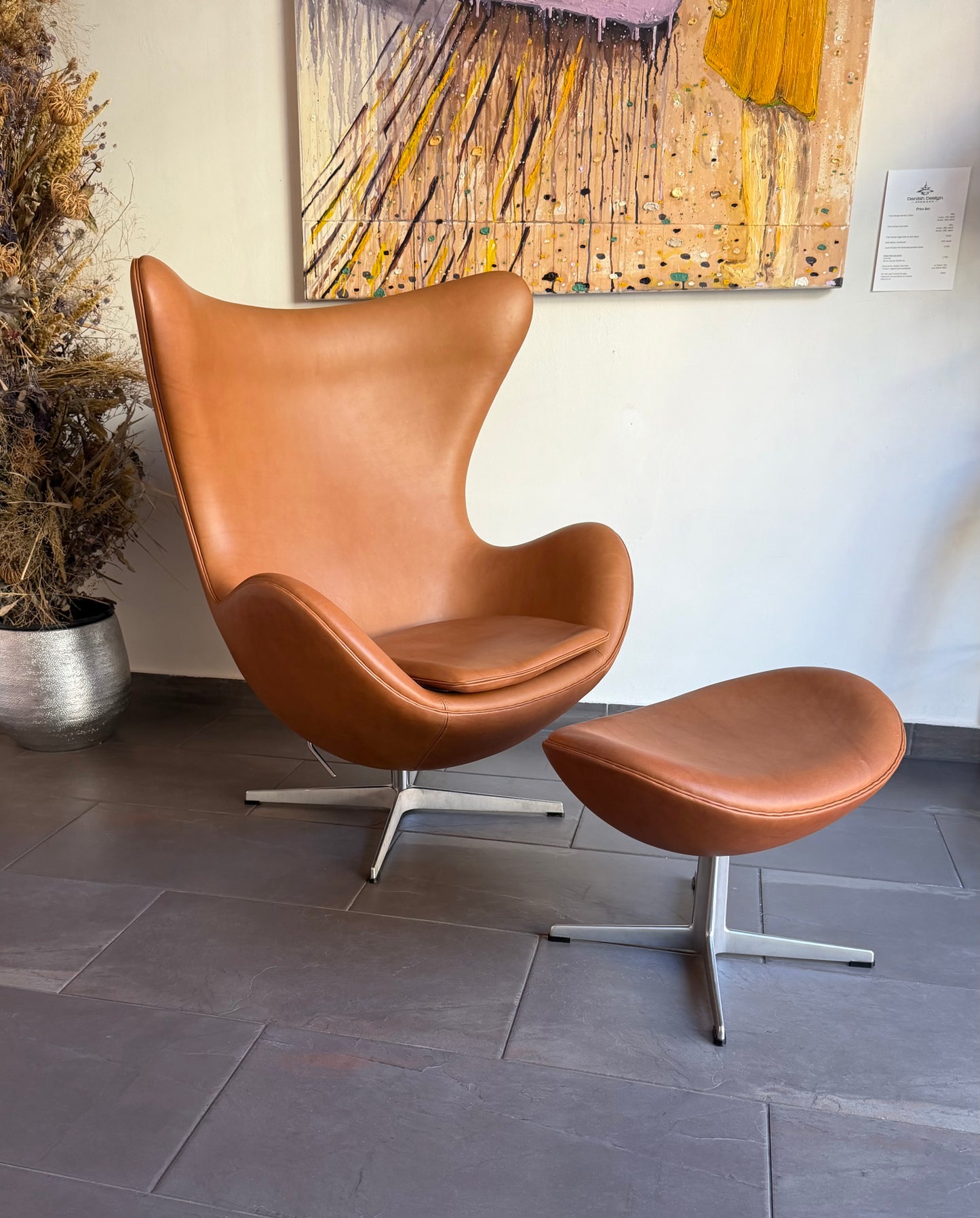 Egg Lounge Chair with foot stool. Arne Jacobsen for Fritz Hansen