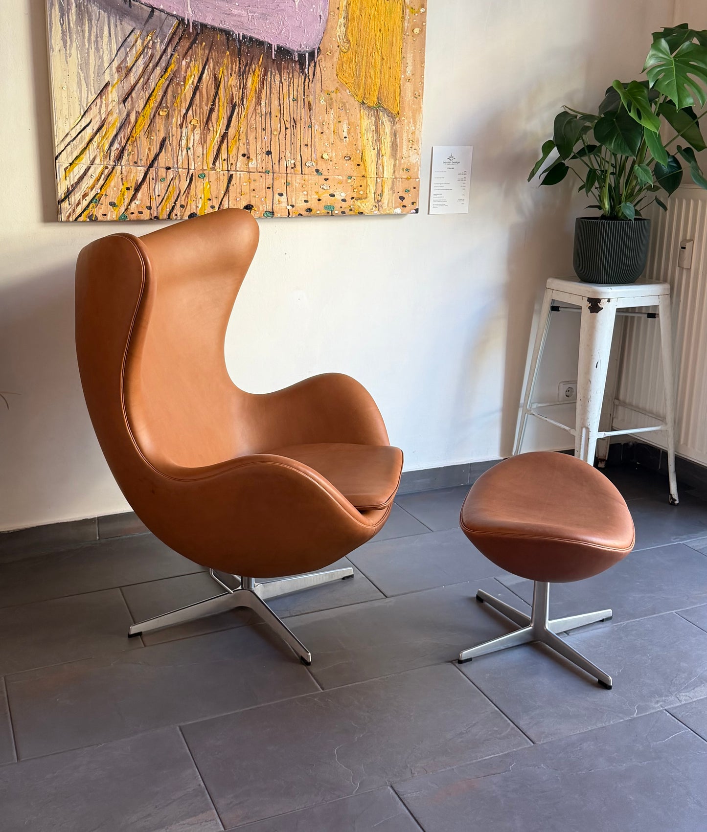 Egg Lounge Chair with foot stool. Arne Jacobsen for Fritz Hansen