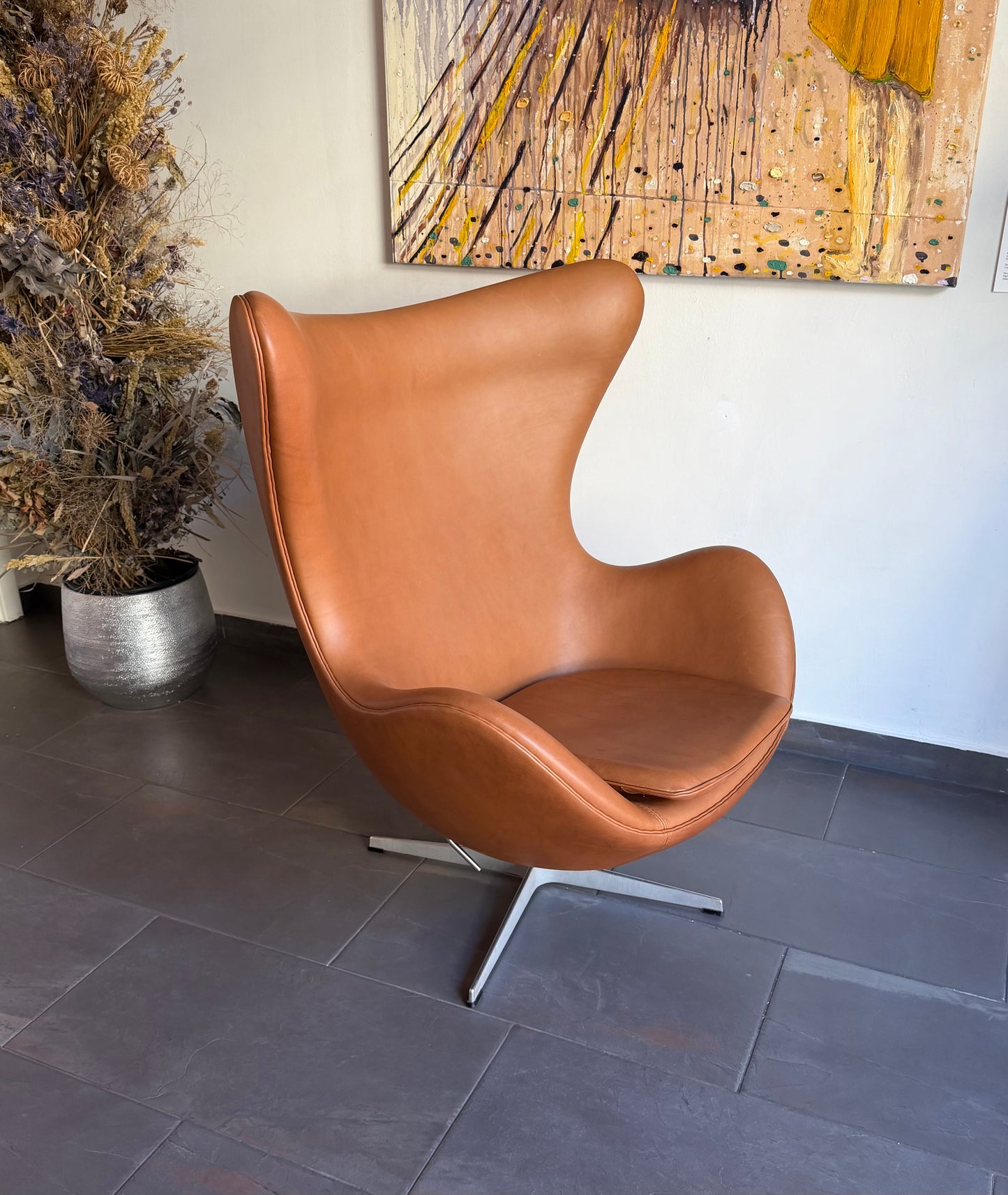 Egg Lounge Chair with foot stool. Arne Jacobsen for Fritz Hansen