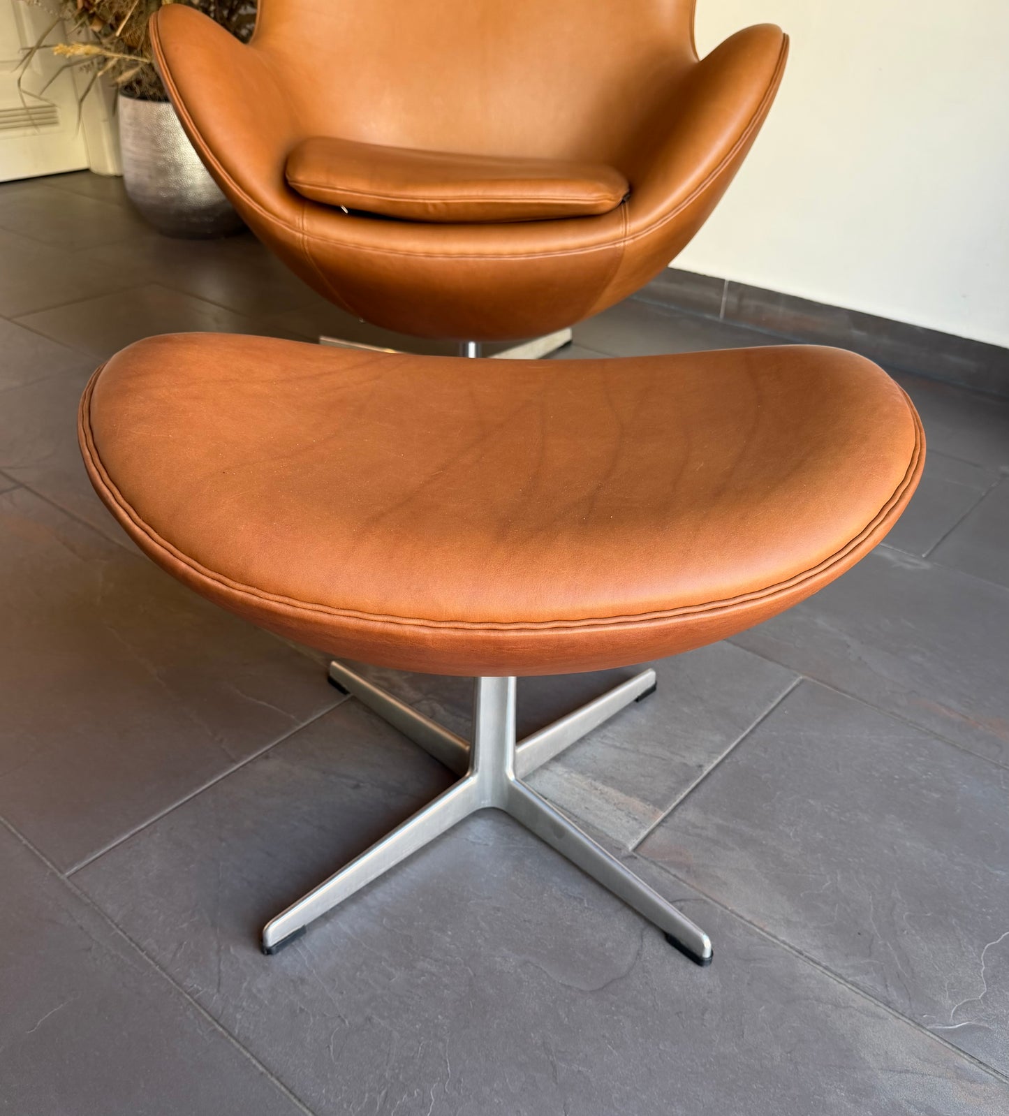 Egg Lounge Chair with foot stool. Arne Jacobsen for Fritz Hansen