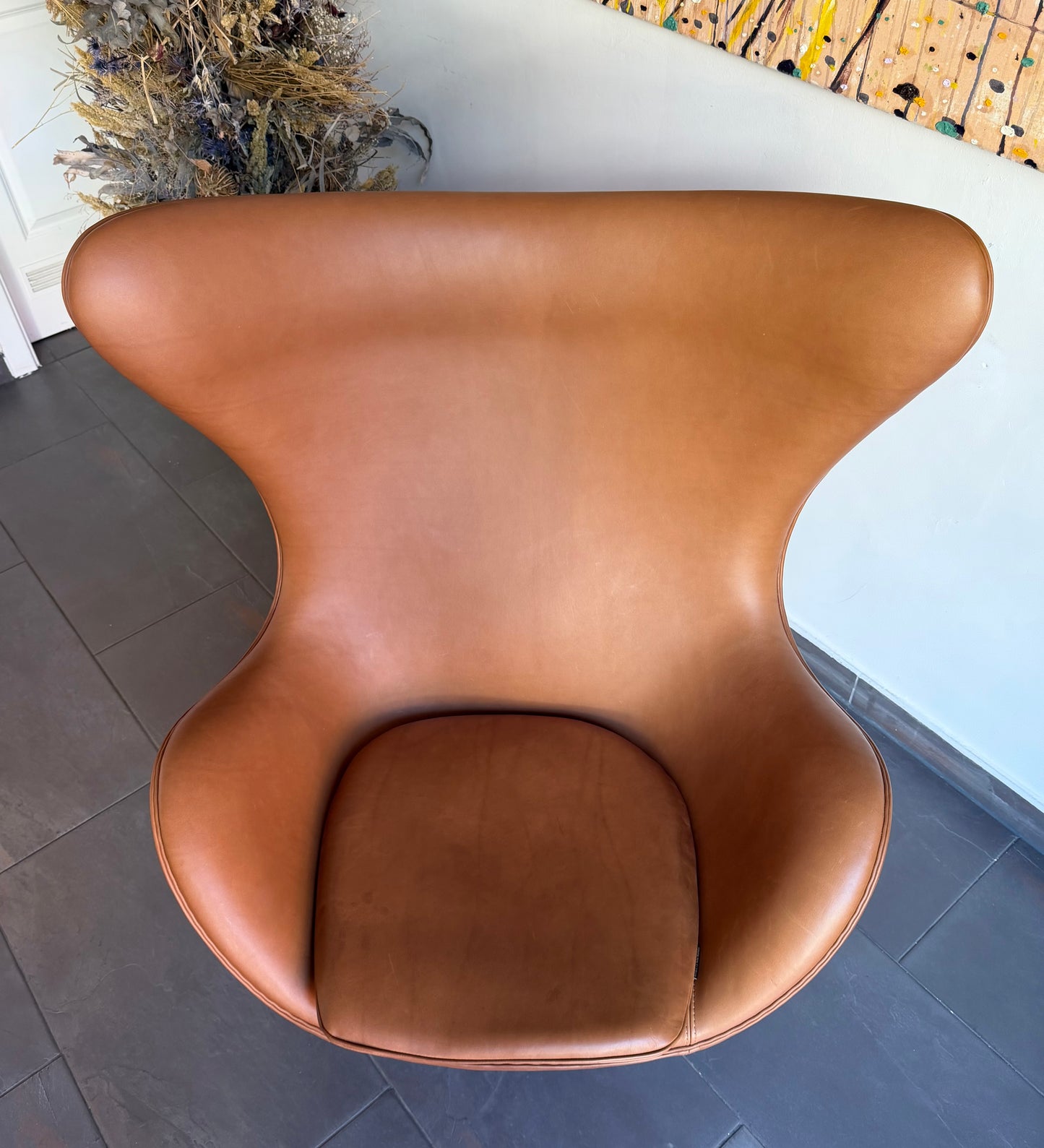 Egg Lounge Chair with foot stool. Arne Jacobsen for Fritz Hansen