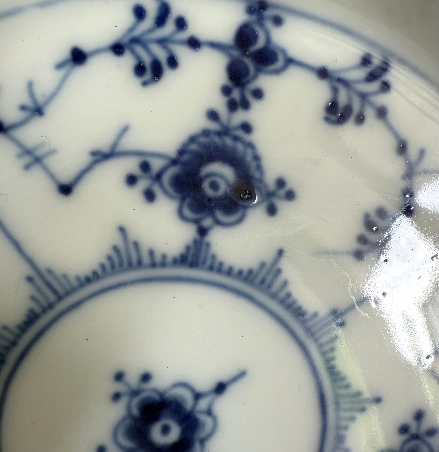 Royal Copenhagen Blue Fluted Full Lace fruit basket