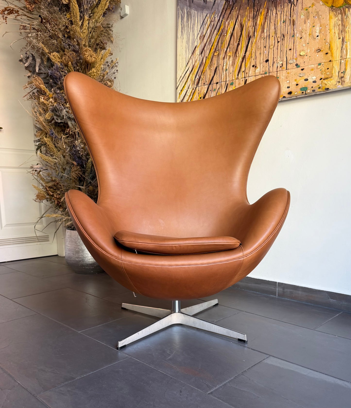 Egg Lounge Chair with foot stool. Arne Jacobsen for Fritz Hansen