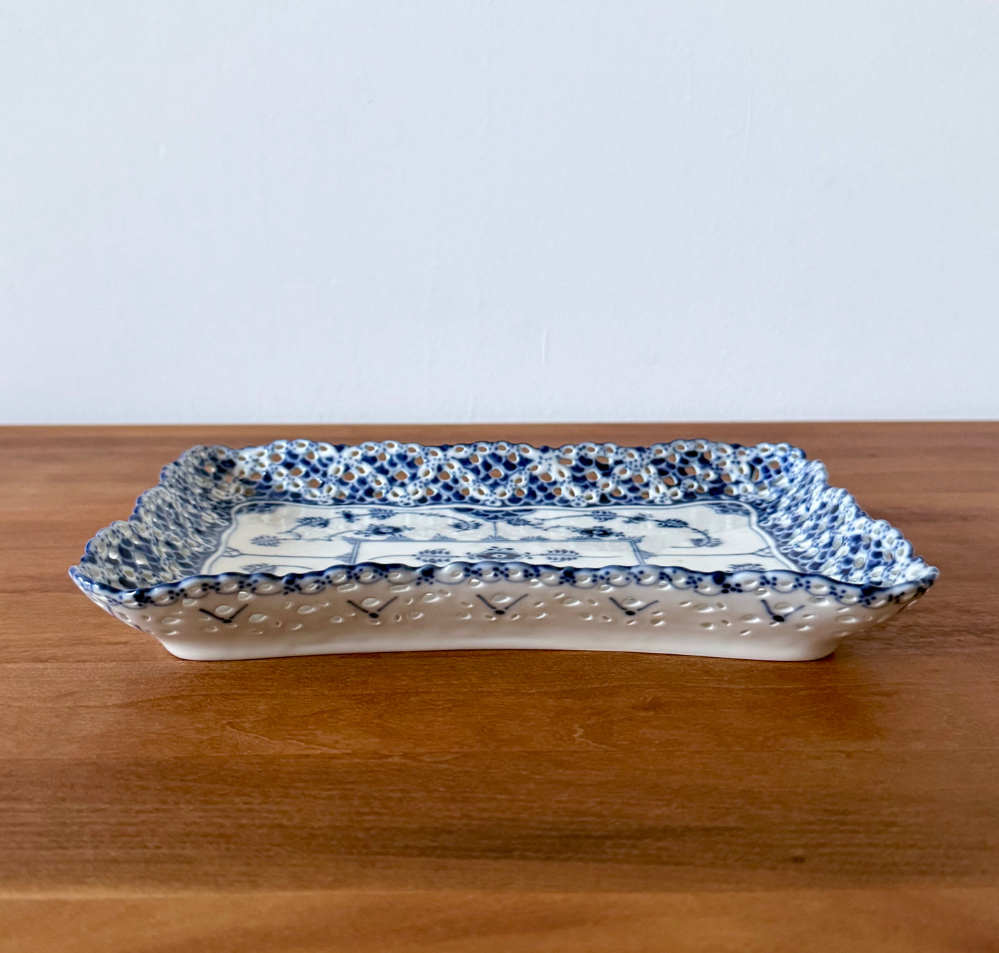 Royal Copenhagen Blue Fluted Full Lace tray #1122