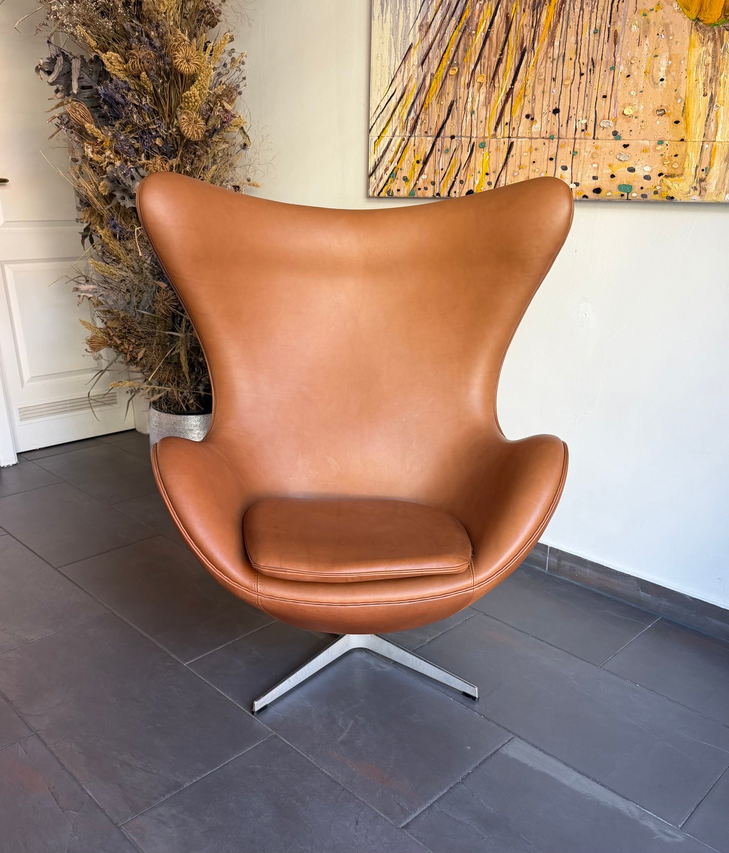 Egg Lounge Chair with foot stool. Arne Jacobsen for Fritz Hansen