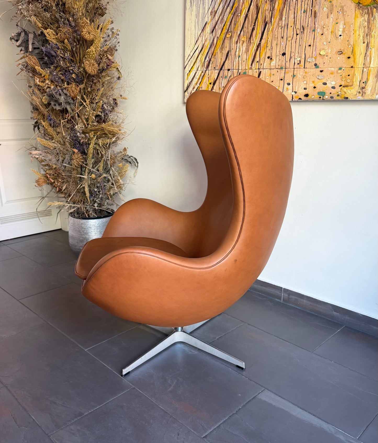 Egg Lounge Chair with foot stool. Arne Jacobsen for Fritz Hansen