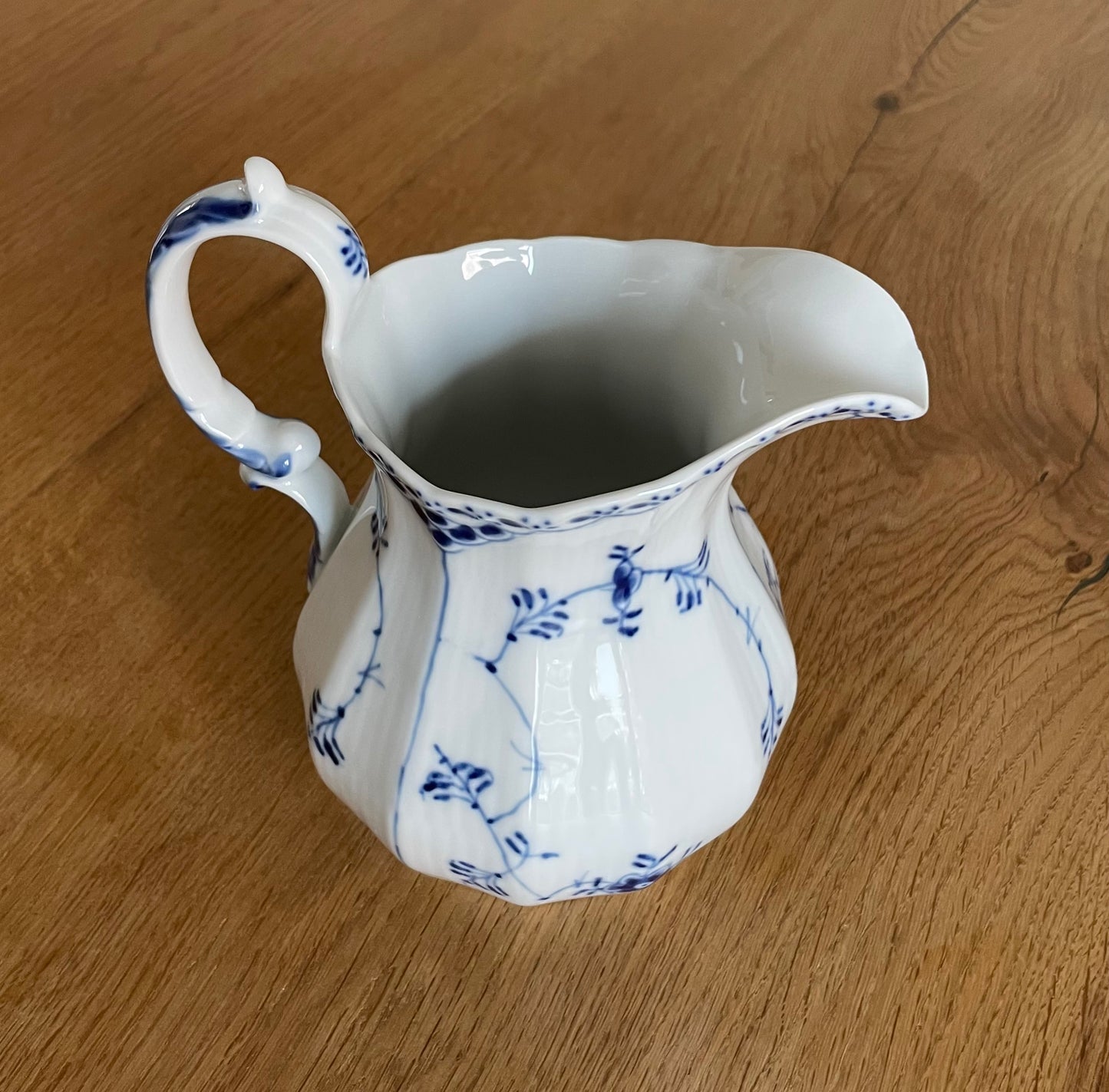 Royal Copenhagen mussel painted half lace milk jug